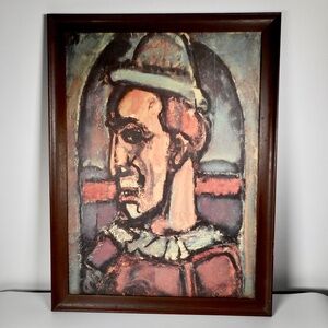 Georges Rouault Art Print Profile Of A Clown Framed French Expressionist Circus